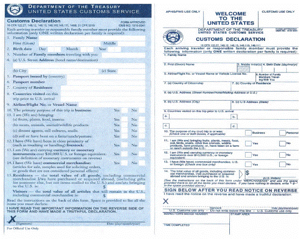Us Customs Declaration Form Fill Out And Sign Printable Pdf Template Porn Sex Picture 3951